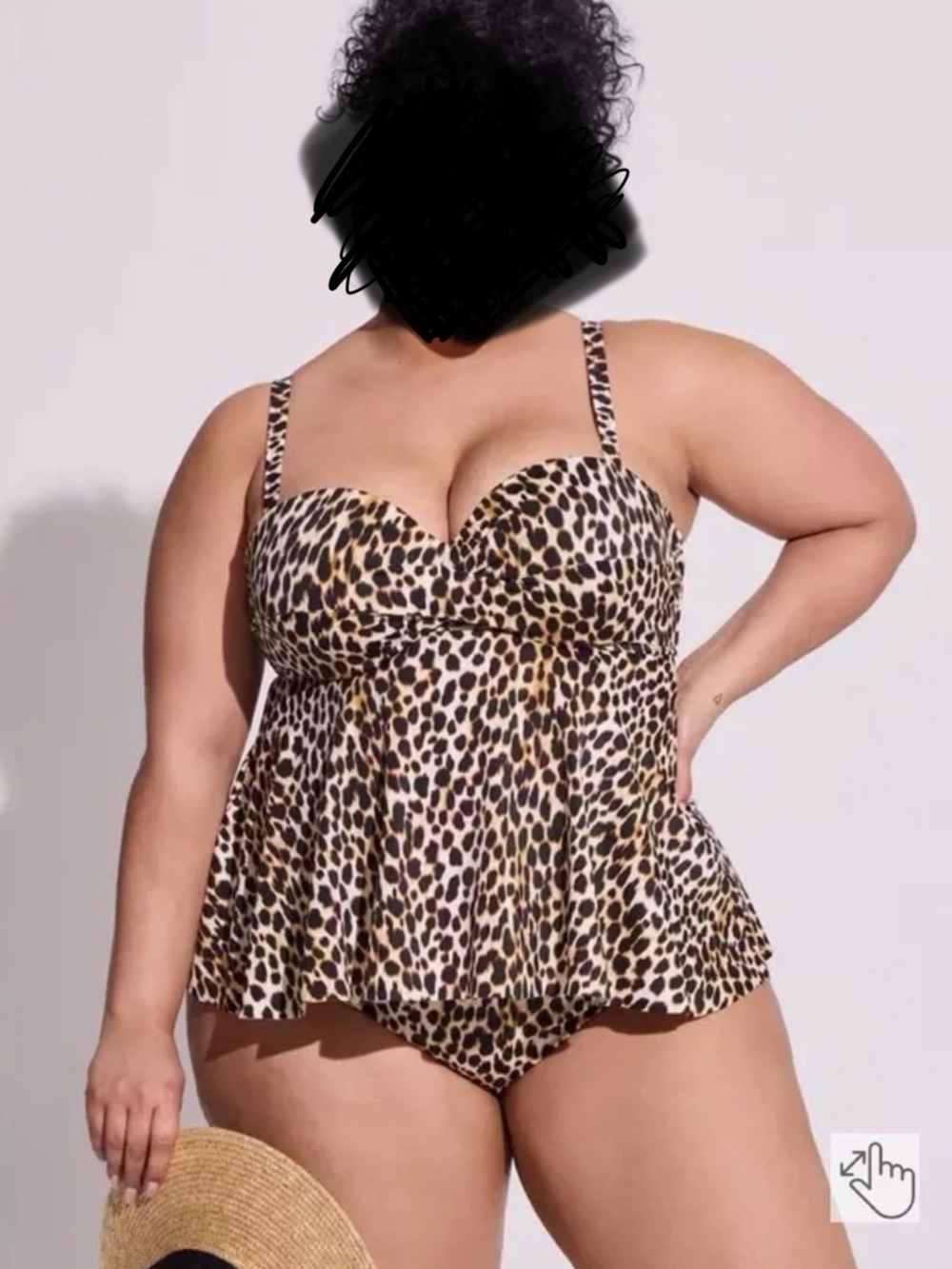 Torrid Leopard Print Girls' One-Piece Swimdress - Beige/Brown 5-DD/F #D89844